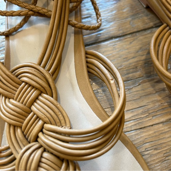 ALDO Vegan Leather Woven Boho Lace Up Sandals - Picture 5 of 6